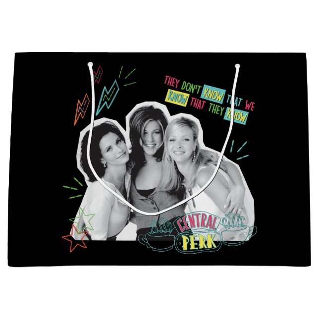 FRIENDS™ | Monica, Rachel und Phoebe Große Geschenktüte (Vorderseite)