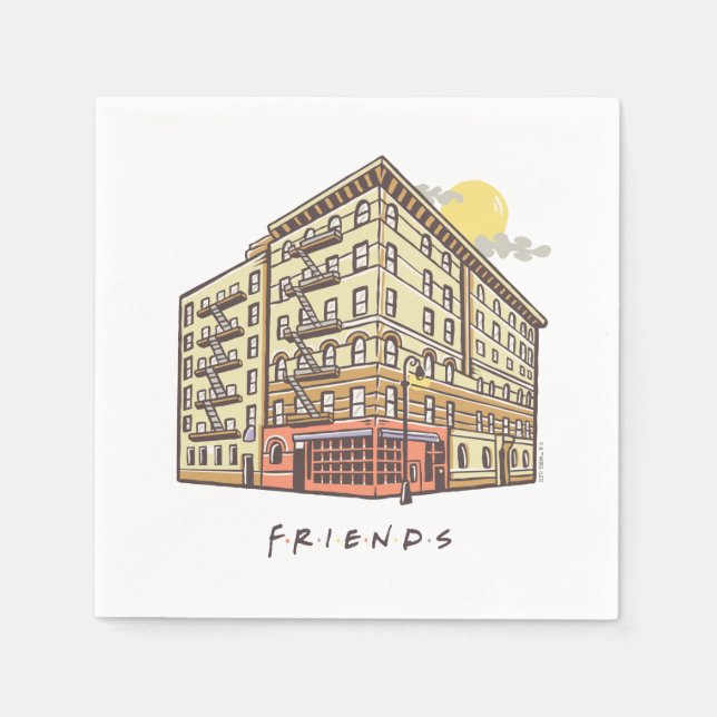 FRIENDS™ | Monica's Apartment Building Serviette (Vorderseite)