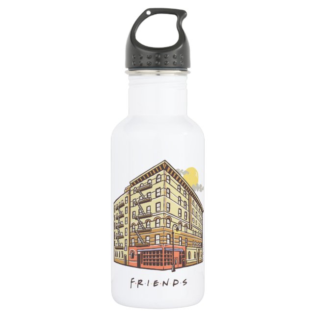 FRIENDS™ | Monica's Apartment Gebäude Edelstahlflasche (Vorderseite)