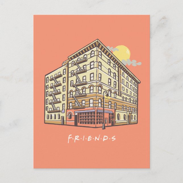 FRIENDS™ | Monica's Apartment Gebäude Postkarte (Vorderseite)