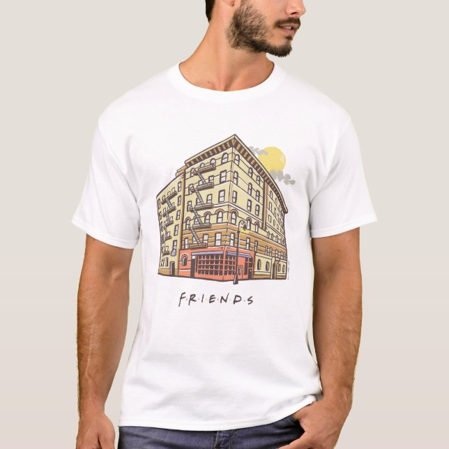 FRIENDS™ | Monica's Apartment Gebäude T-Shirt (Vorderseite)
