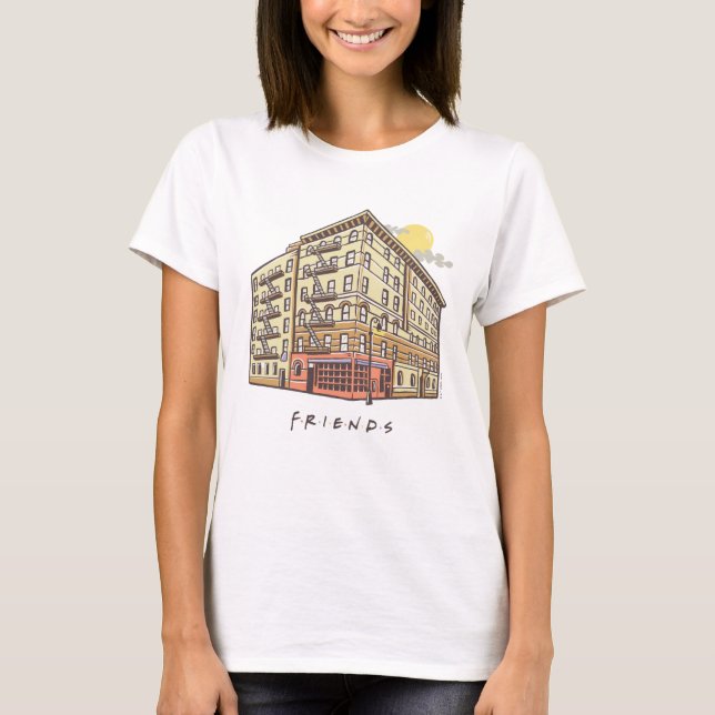 FRIENDS™ | Monica's Apartment Gebäude T-Shirt (Vorderseite)