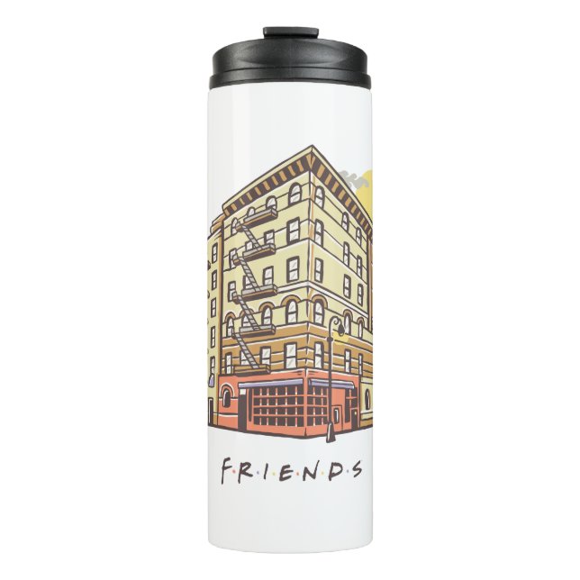FRIENDS™ | Monica's Apartment Gebäude Thermosbecher (Vorderseite)