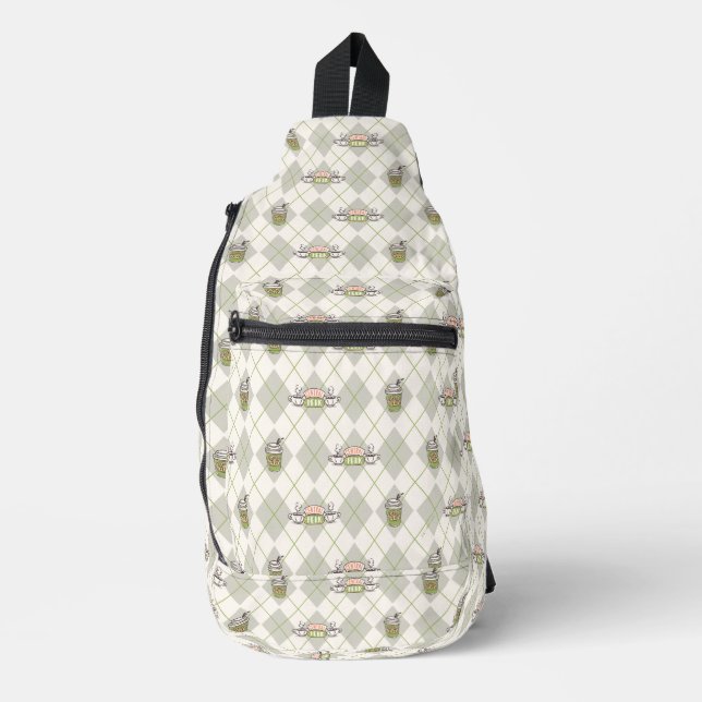 FRIENDS™ | Muster für die Raute von Zentralperk Crossbody Bag (Vorderseite)