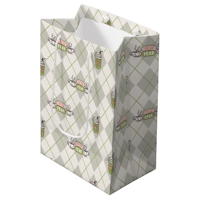 FRIENDS™ | Muster für die Raute von Zentralperk Mittlere Geschenktüte (Vorderseite Schrägansicht)