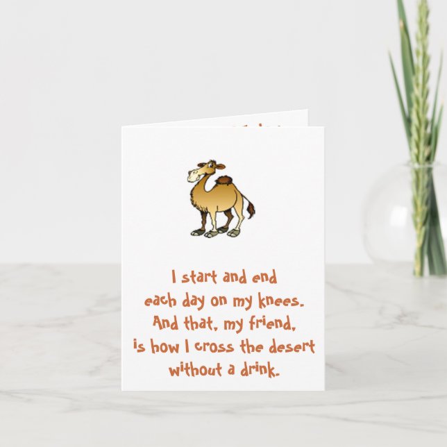 Friends of Bill W.: Birthday Camel note card Karte (Vorderseite)