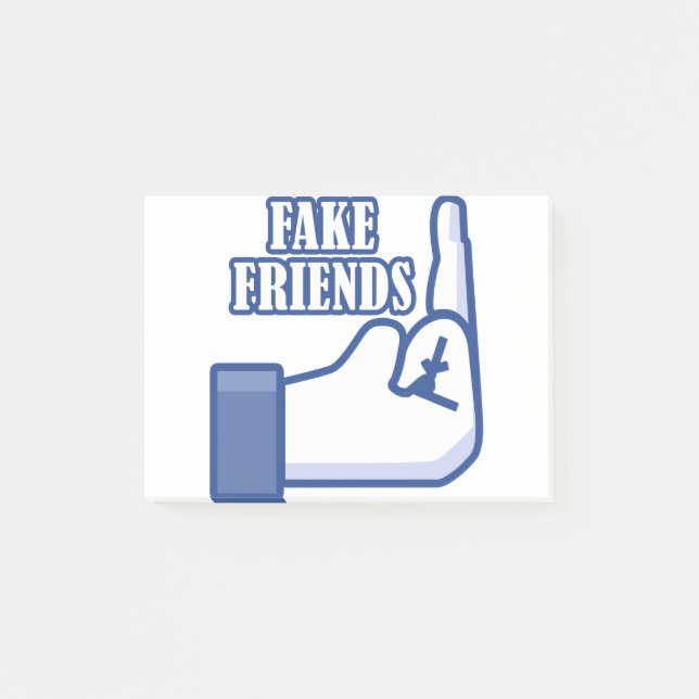 Friends of Middle Finger Fake Post-it Klebezettel (Vorderseite)