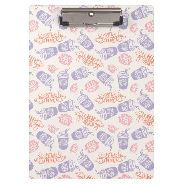 FRIENDS™ | Pastell Central Perk Muster Klemmbrett (Vorderseite)