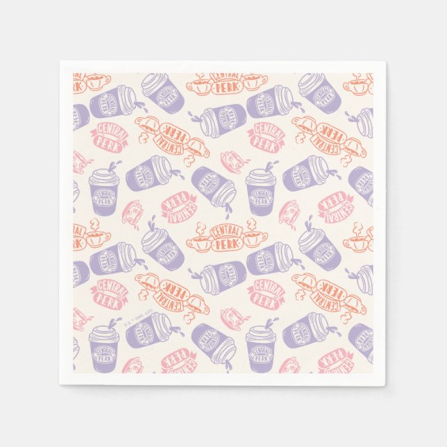 FRIENDS™ | Pastell Central Perk Muster Serviette (Vorderseite)