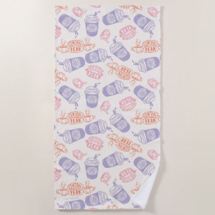 FRIENDS™ Pastell Central Perk Muster Strandtuch