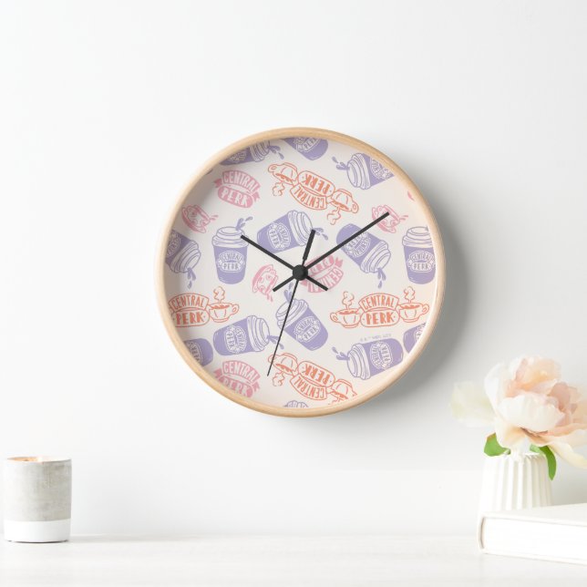 FRIENDS™ | Pastell Central Perk Muster Uhr (Zuhause)