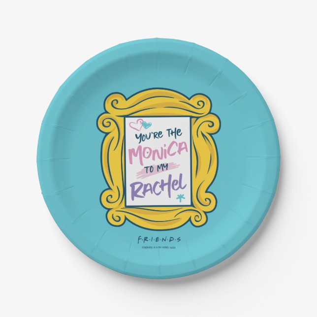 FRIENDS™ Peephole | Du bist die Monica zu meinem R Pappteller (Vorderseite)