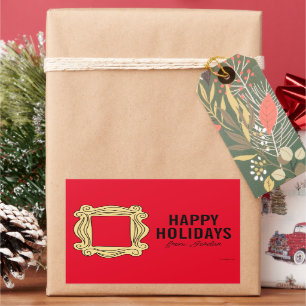 FRIENDS™   Pepper-Rahmen   Weihnachtsgeschenkmarke Rechteckiger Aufkleber