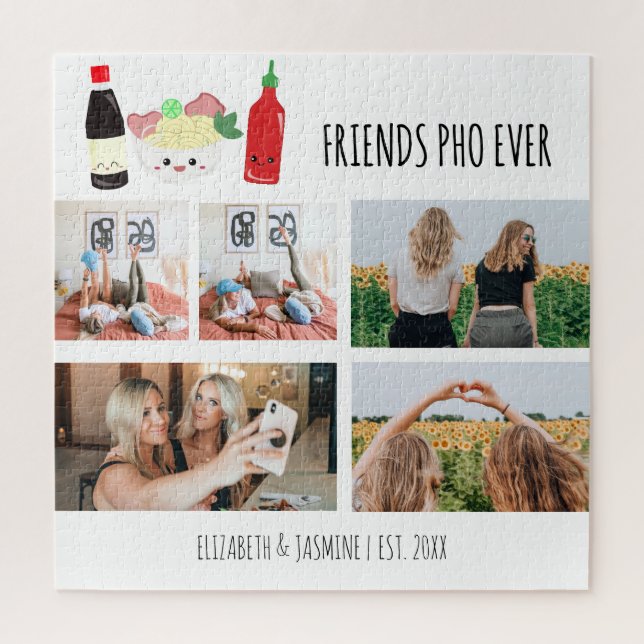Friends Pho Ever Kawaii Photo Collage Custom (Vertikal)