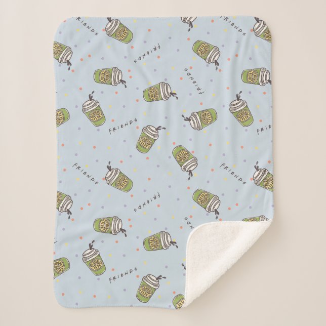 FRIENDS™ | Polka Dot Central Perk Muster Sherpadecke (Vorderseite)