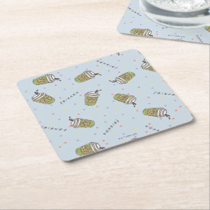 FRIENDS™ Polka Dot Central Perk Pattern Rechteckiger Pappuntersetzer