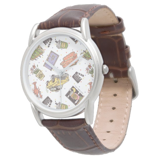 FRIENDS™ | Polka Dot Icon Muster Armbanduhr (Schrägansicht)