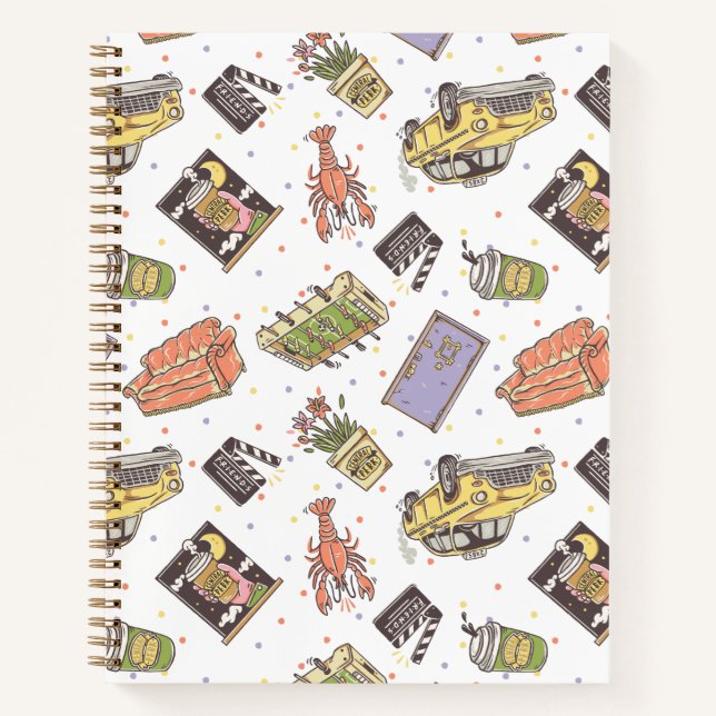 FRIENDS™ | Polka Dot Icon Muster Notizbuch (Vorderseite)