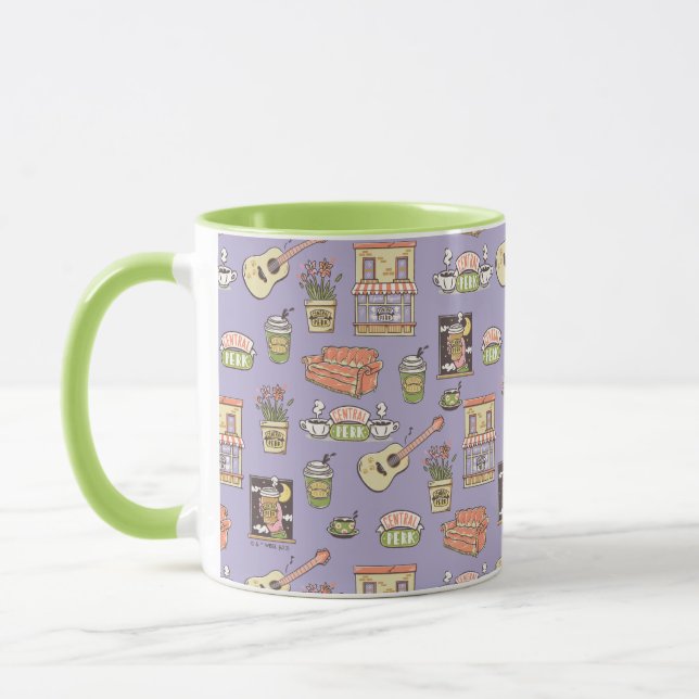 FRIENDS™ | Purple Icon Pattern Tasse (Links)