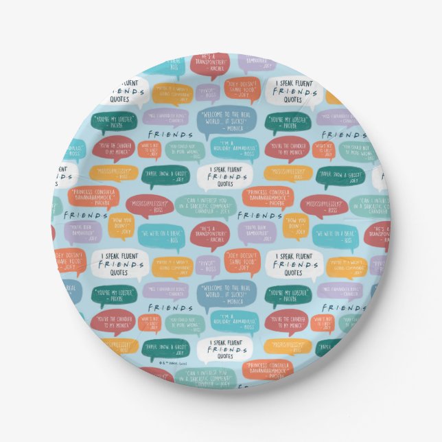 FRIENDS™ Quote Pattern Pappteller (Vorderseite)