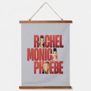 FRIENDS™   Rachel, Monica & Phoebe Wandteppich Mit Holzrahmen