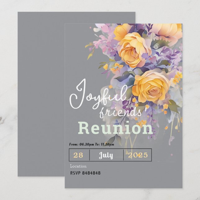 Friends' Reunion Invitations  Einladung (Vorne/Hinten)
