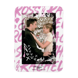 FRIENDS™   Ross and Rachel Doodled Hearts Magnet