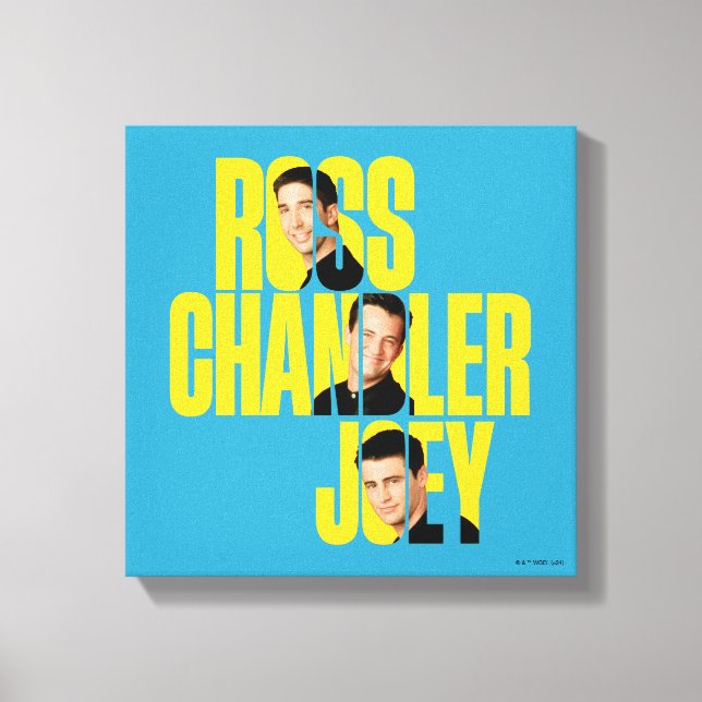 FRIENDS™ | Ross, Chandler und Joey Leinwanddruck (Vorderseite)