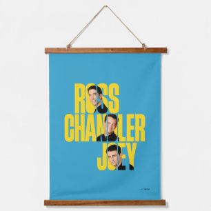 FRIENDS™   Ross, Chandler und Joey Wandteppich Mit Holzrahmen