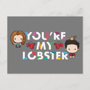 FRIENDS™ Ross & Rachel Hummer Chibi Einladungspostkarte