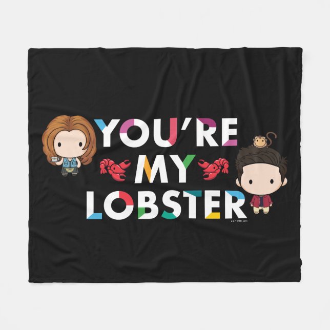 FRIENDS™ | Ross & Rachel Lobster Chibi Fleecedecke (Vorderseite (Horizontal))