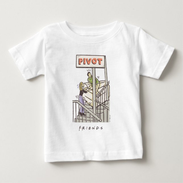 FRIENDS™ | Ross und Rachel PIVOT Baby T-shirt (Vorderseite)