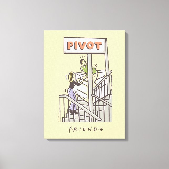 FRIENDS™ | Ross und Rachel PIVOT Leinwanddruck (Vorderseite)