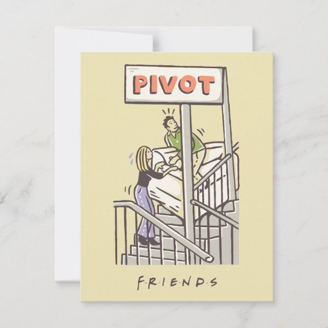 FRIENDS™ | Ross und Rachel PIVOT Mitteilungskarte (Vorderseite)