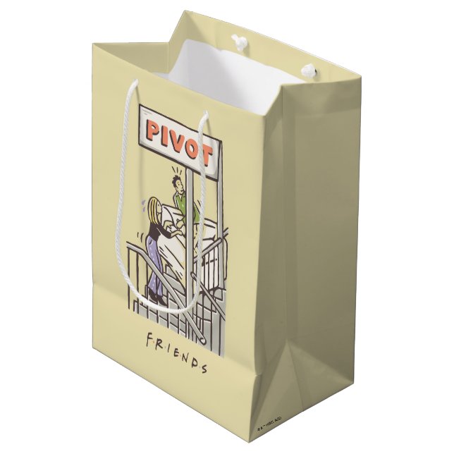 FRIENDS™ | Ross und Rachel PIVOT Mittlere Geschenktüte (Vorderseite Schrägansicht)