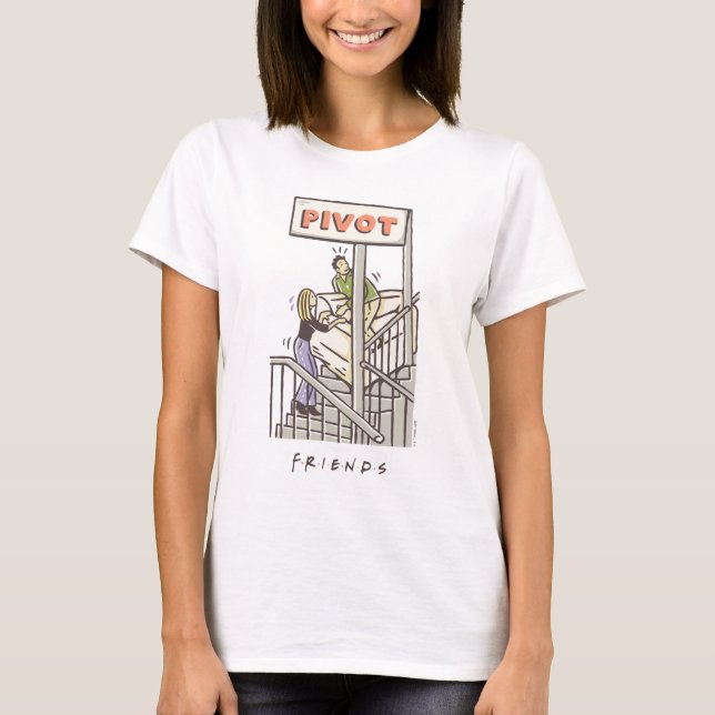 FRIENDS™ | Ross und Rachel PIVOT T-Shirt (Vorderseite)