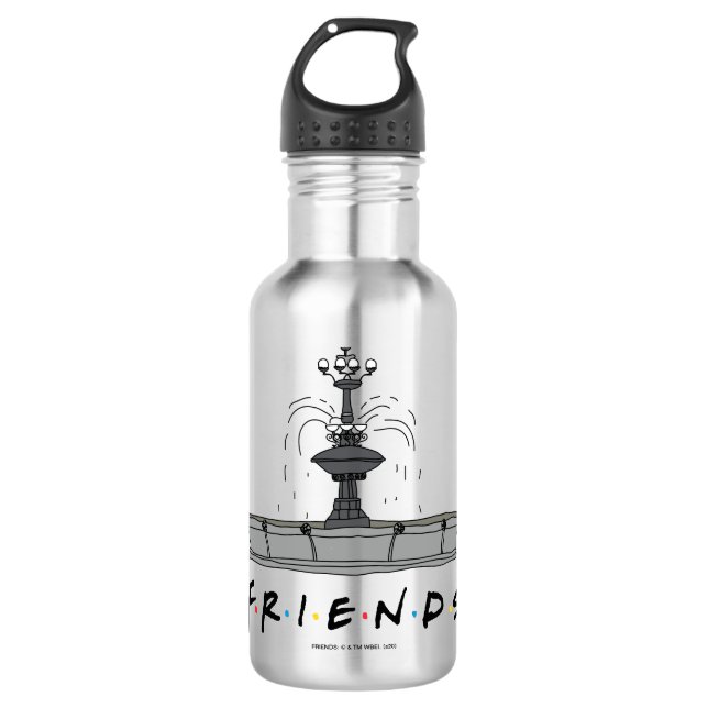 FRIENDS™-Springbrunnen Edelstahlflasche (Vorderseite)