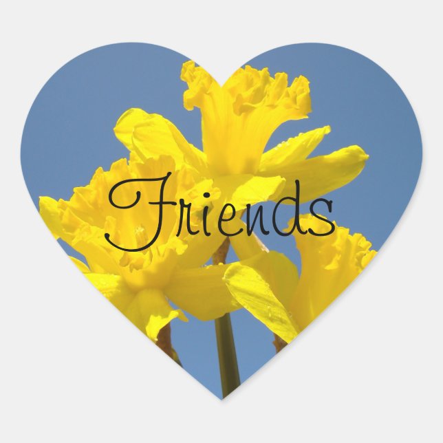 Friends Sticker Daffodil Blume Herz Sharped (Vorderseite)
