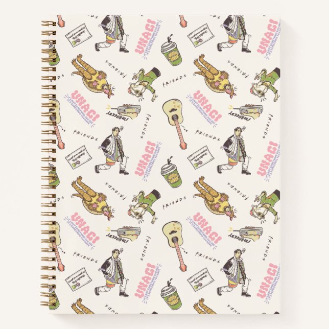 FRIENDS™ Tan Cartoon Muster Notizbuch (Vorderseite)