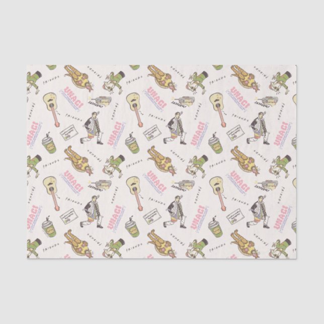 FRIENDS™ Tan Cartoon Muster Seidenpapier (Vorderseite)
