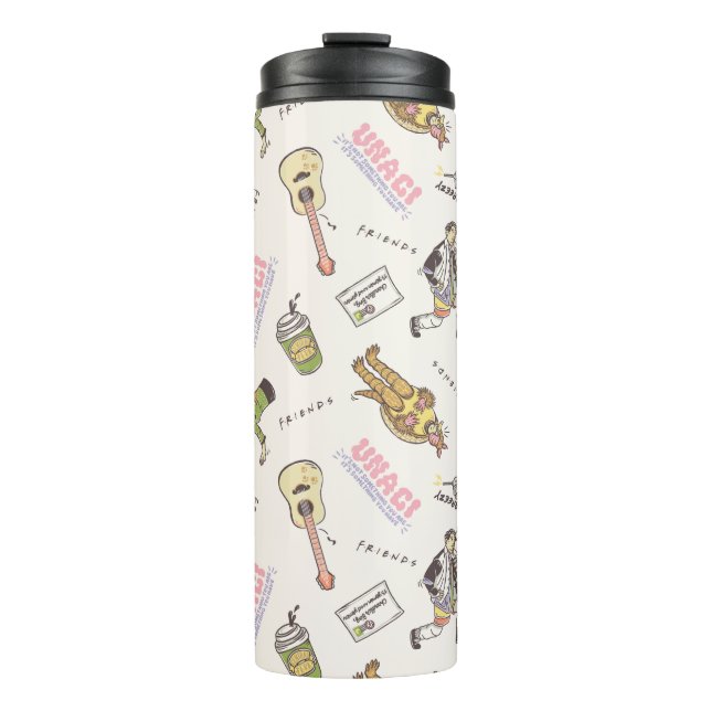 FRIENDS™ Tan Cartoon Muster Thermosbecher (Vorderseite)