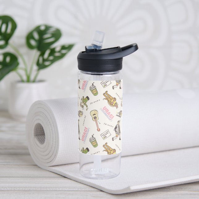 FRIENDS™ Tan Cartoon Muster Trinkflasche (Yoga)