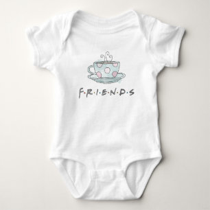 FRIENDS™ Tasse Kaffee Wasserfarbe Baby Strampler