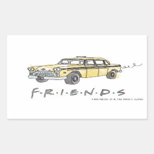 FRIENDS™ Taxi Rechteckiger Aufkleber
