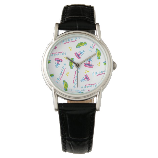 FRIENDS™ Taxis und Wasserfontänen Armbanduhr (Vorderseite)