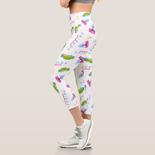 FRIENDS™ Taxis und Wasserfontänen Capri Leggings (Links)