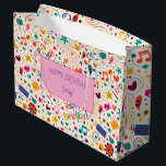 FRIENDS tv show Birthday Watercolor pink mädchenha Große Geschenktüte<br><div class="desc">FRIENDS TV-Show,  Geburtstag,  Wasserfarbe,  Foto Collage,  Freunde der Fernsehserie,  Fröhliche Weihnachten,  Klassik,  personalisiert,  Sondertext,  individuelles Foto,  Pink mädchen, </div>