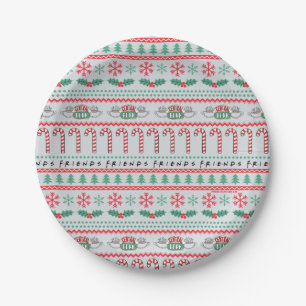 FRIENDS™   Ugly Sweater Christmas Pattern Pappteller