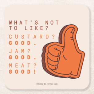 FRIENDS™ Was soll man nicht mögen? Rechteckiger Pappuntersetzer