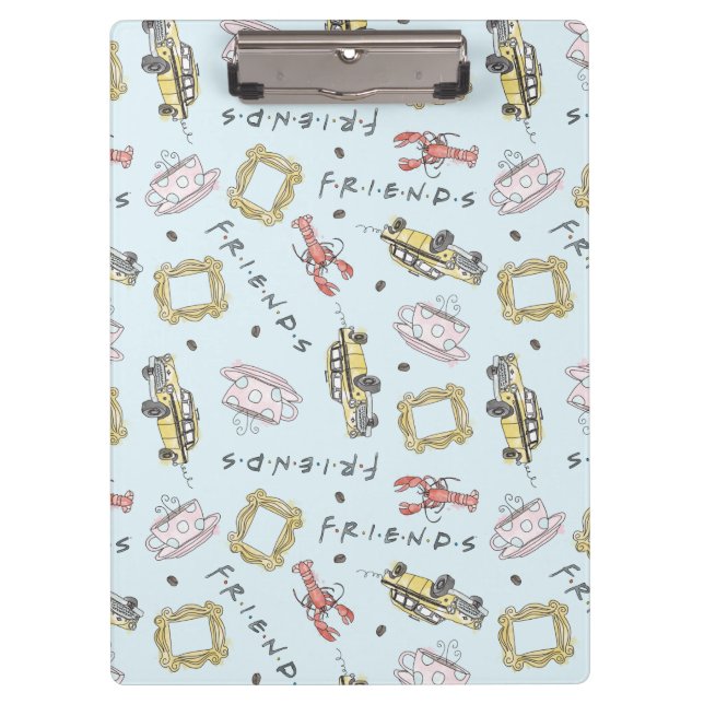 FRIENDS™ Watercolor Icons Muster Klemmbrett (Vorderseite)